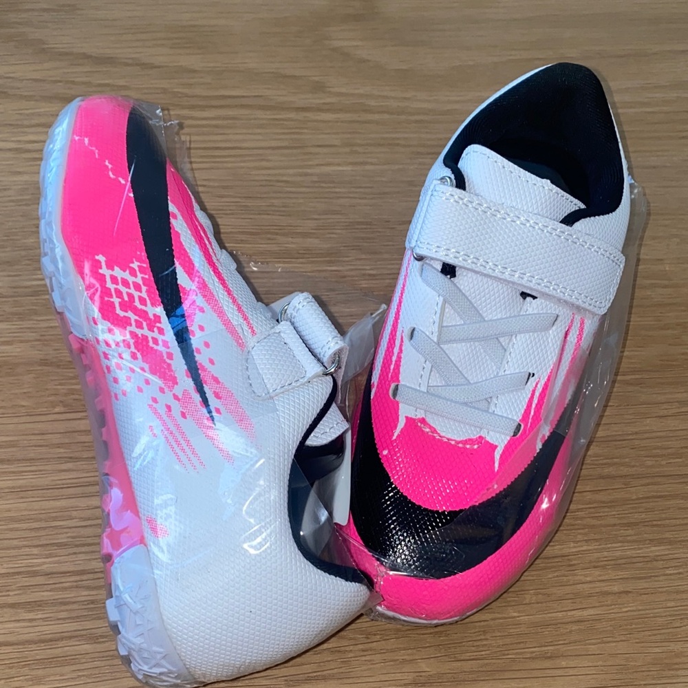 Vibrant Pink‎ and White Kids Sneakers